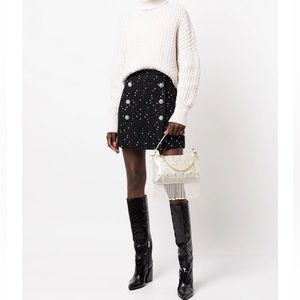Zac Zac Posen
zip top pearl fringed bag